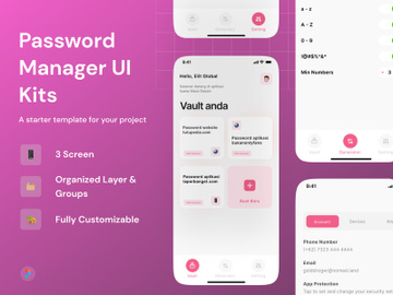 Password Manager UI Kits - Satria preview picture