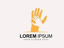 Hand Logo, Teamwork Vector Design