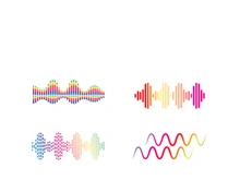 Sound waves set vector illustration icon design