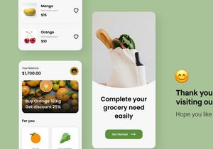 Grocery Mobile App UI Kit