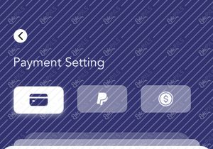 Payment concept screen with 2 options