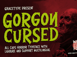 Gorgon Cursed | Horror Typeface preview picture