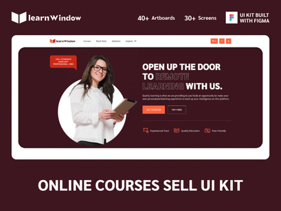 LearnWindow - Online Course Sell UI Kit | Figma