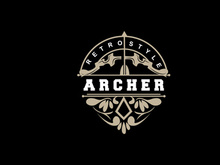 Archer Logo, Archery Arrow Vector, Elegant Simple Minimalist Design