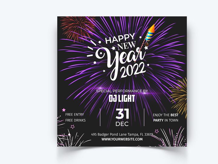 New Year Social Media Instagram Posts Template
