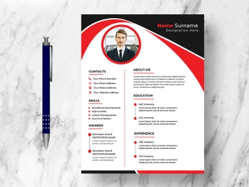 Modern Resume CV Template Ver-5 preview picture