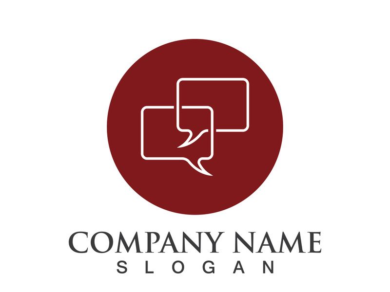 Speech bubble icon logo template vector illustration