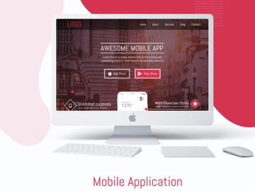 App Landing page design preview picture