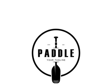 simple paddle logo,design for surfing,rafting,canoe,boat,surfing and rowing equipment business,vector preview picture