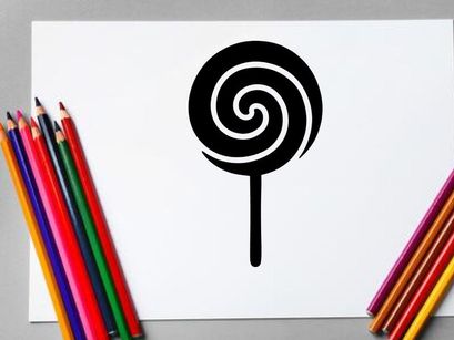 Primer Plano de Chupa Chups en Blanco y Negro para Anuncios de Dulces y Confitería