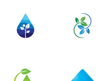 Natural green leaf logo.