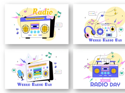 11 World Radio Day Illustration