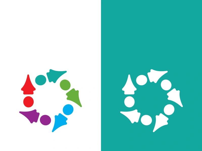 Community, network and social icon design template