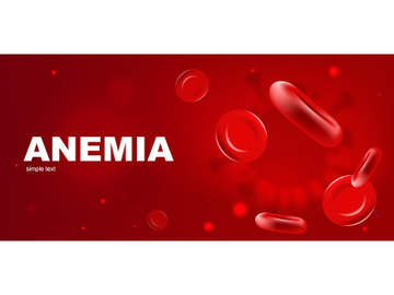 Anemia realistic vector banner template preview picture