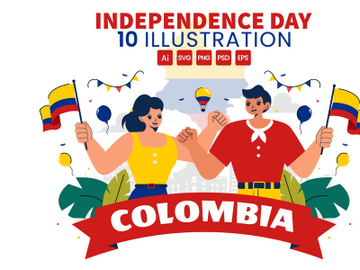 10 Colombia Independence Day Illustration preview picture