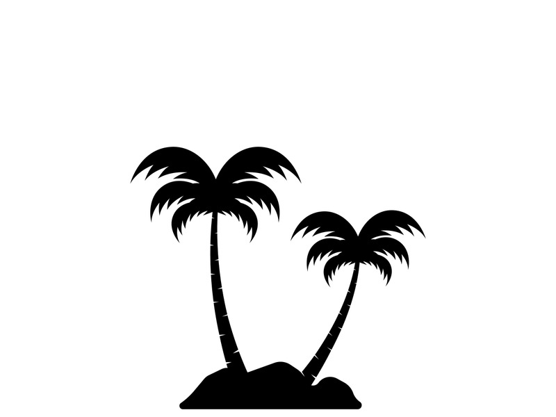 Unique and modern arabian palm tree logo design.