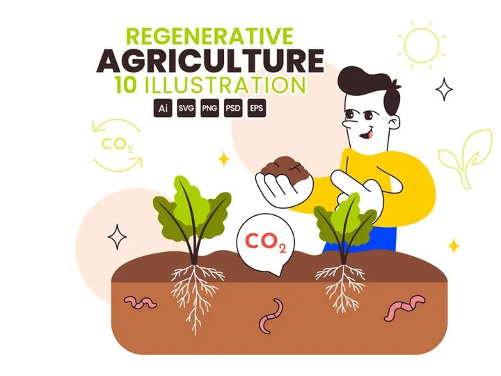 10 Regenerative Agriculture Illustration