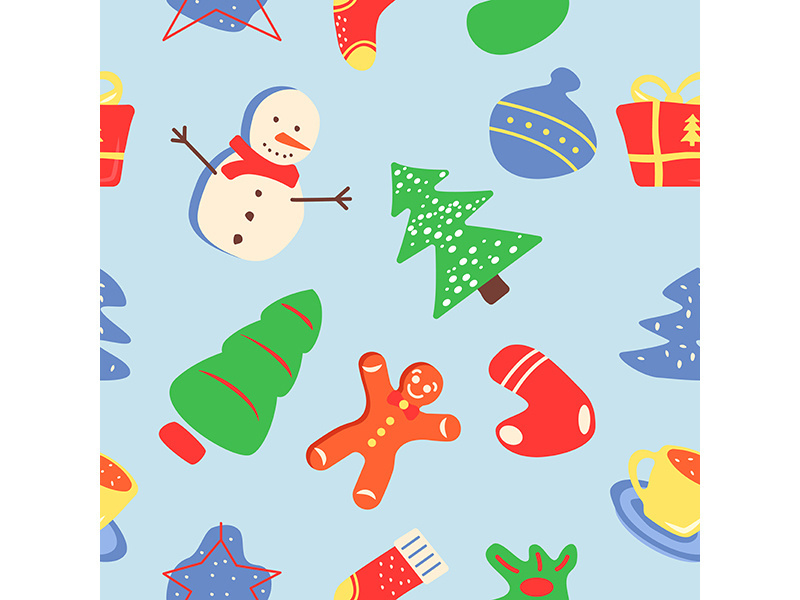 Merry Christmas abstract seamless pattern