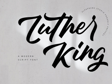 Luther King - Modern Script Font preview picture