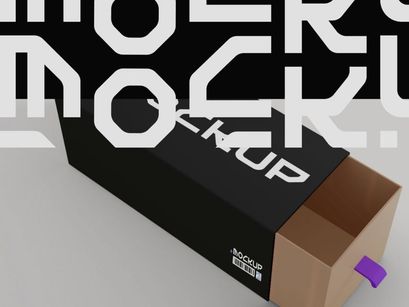 Pull Out Box Mockup
