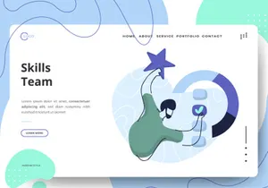 Team Work set Illustration