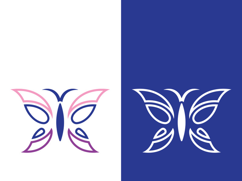 Butterfly logo icon vector design illustration