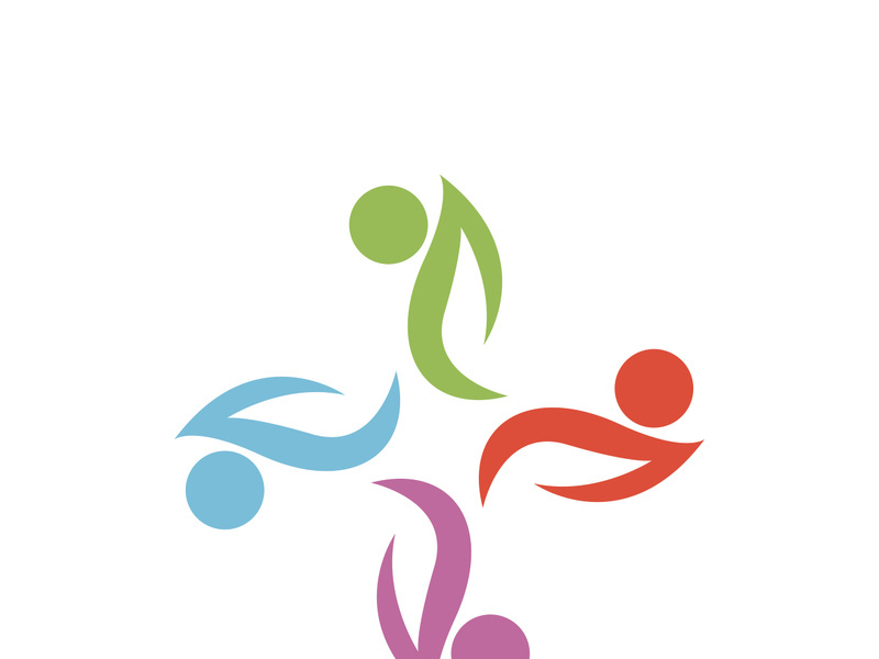 Community, network and social icon design template