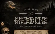 GRIMBONE – Spooky Skeletal Decorative Font