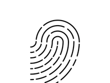 Digital fingerprint vector illustration logo icon