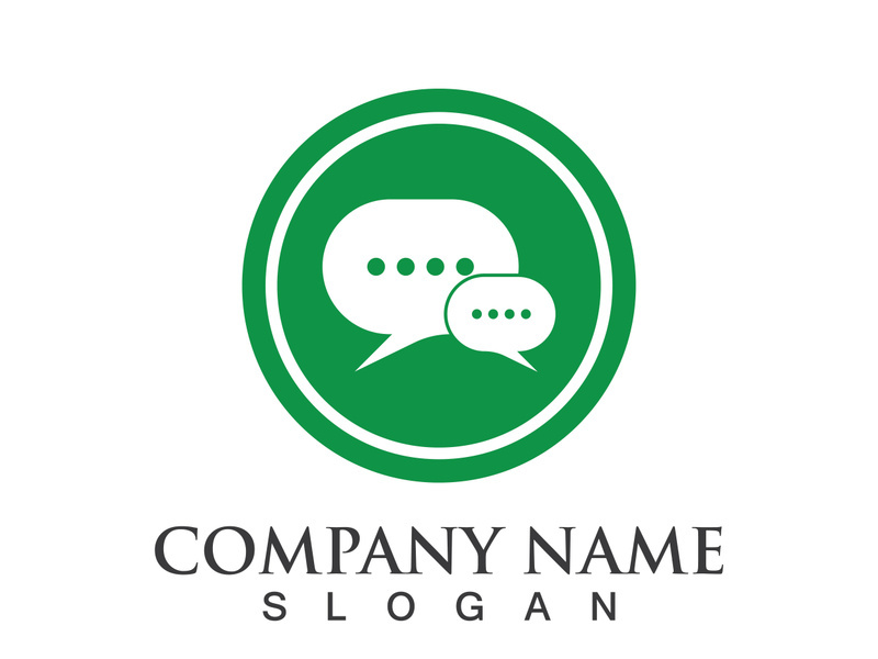 Speech bubble icon logo template vector illustration