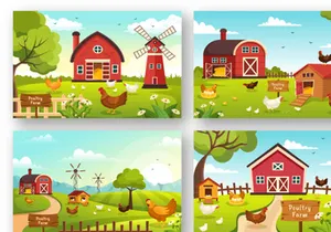 17 Poultry Farm Design Illustration