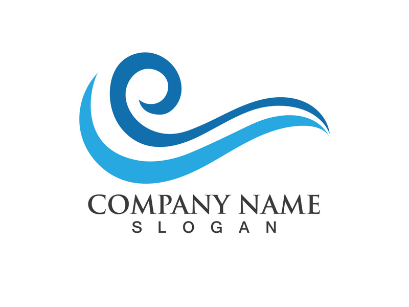Wave water beach logo