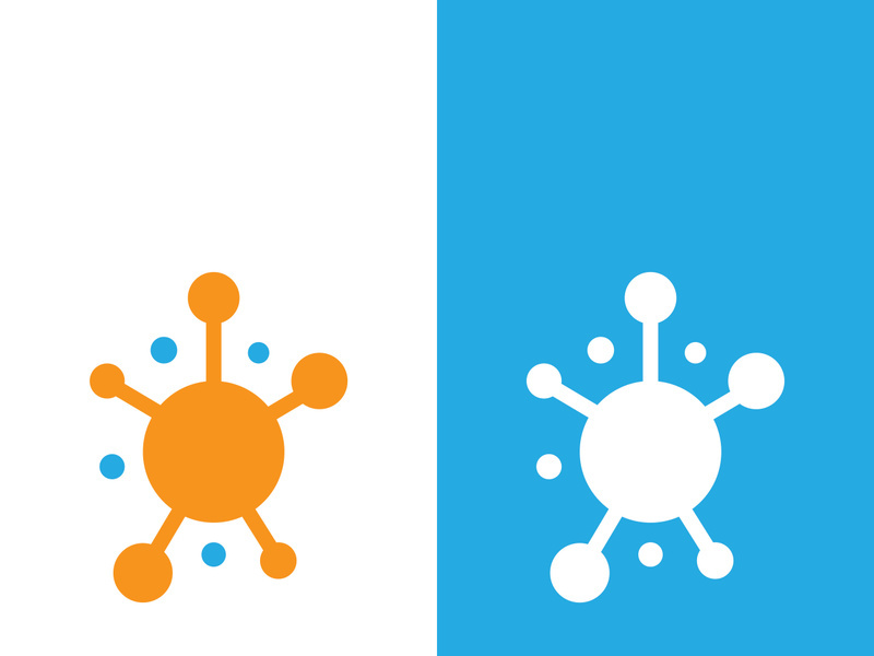 Molecule symbol logo template vector illustration design