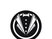 Classic tie icon and suit fashion man logo design