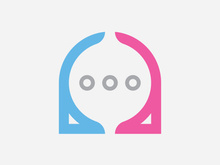 Bubble chat logo design template