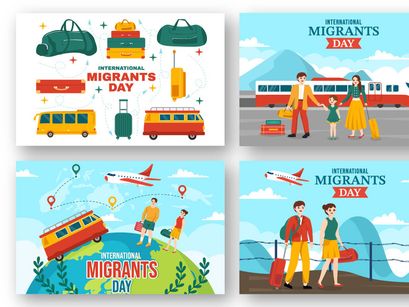 12 International Migrants Day Illustration