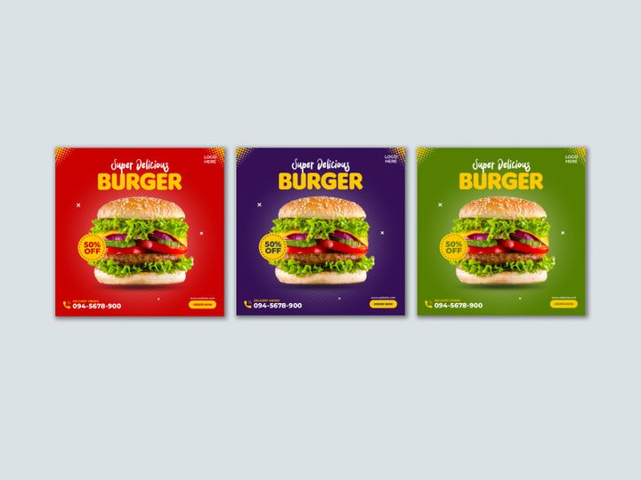 Instagram social media food post template