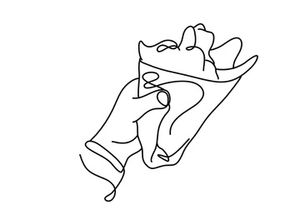 Street food line art