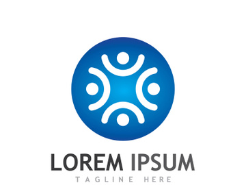 People social community logo design with creative idea preview picture