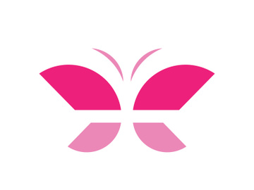 Beauty Butterfly Logo vector template preview picture