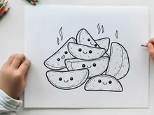 Cute smiling watermelon slices vector illustration flat design