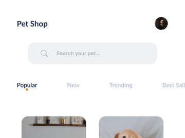 Pet shop app concept preview picture
