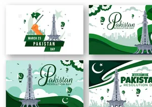 12 Pakistan Resolution Day Illustration