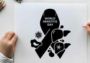 world hepatitis day awareness ribbon vector illustration