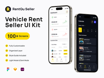 RentQu Seller - Car Rental Seller UI Kit App preview picture