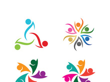 People group and community logo icon illustration design vector