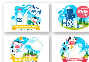 10 National Milk Day Illustration