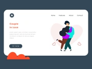 A couple in love vector illustration