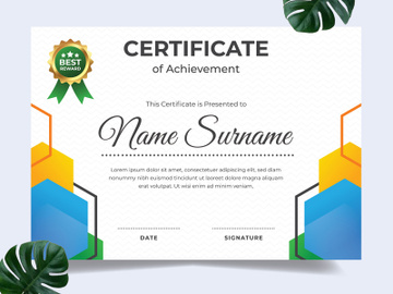 Modern certificate design template preview picture