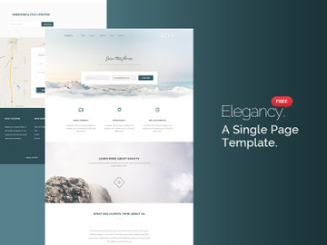 Elegancy: Single Page Template [PSD] preview picture